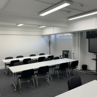 Endurance flip top tables with iso fabric chairs